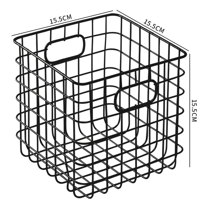 Unisex Wire Storage Basket with Ergonomic Handles Stornfield