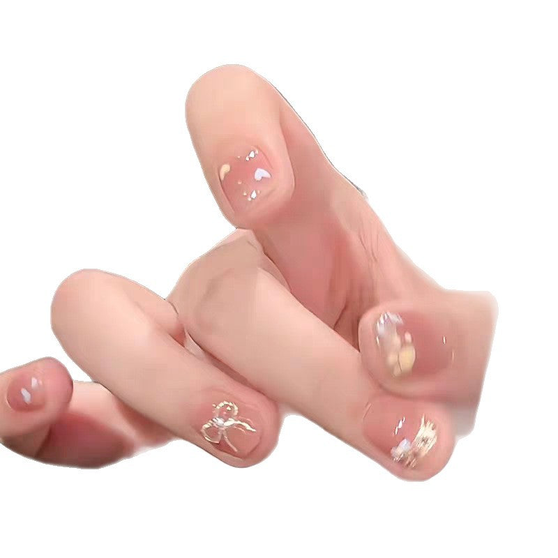 Elegant Stiletto Press-On Nails with Artistic Decor Stornfield