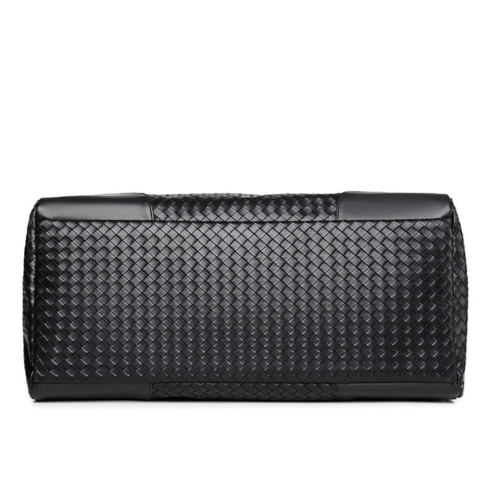 Woven Leather Weekender Duffel Bag Stornfield