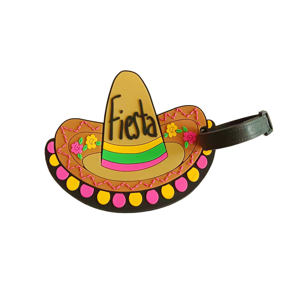 Unisex Luggage Tag in Cheerful Sombrero Design Bowlift