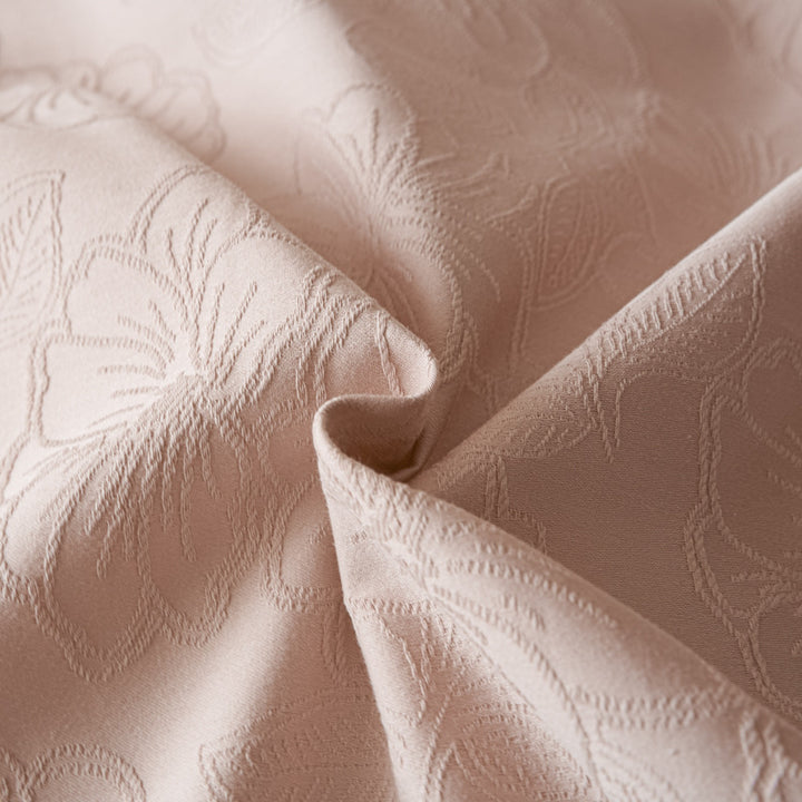 Floral Jacquard Cotton Duvet Cover Set with Pillowcases and Hidden Zipper