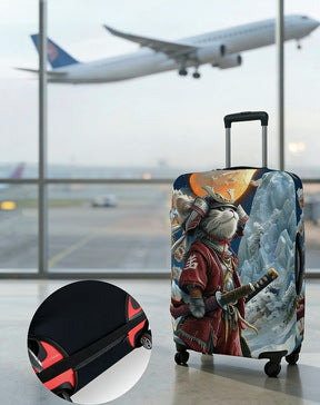 Unisex expandable suitcase cover with cat pattern, elastic protective material and zipper Stornfield