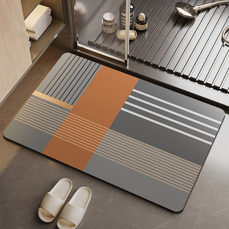 Abstract Geometric Pattern Bath Mat