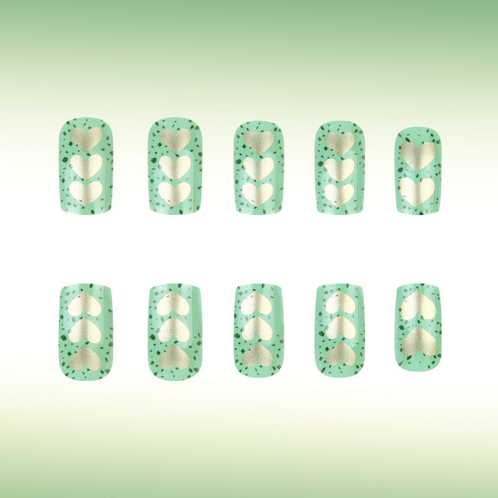 Artistic Heart-Embellished Nail Art Set Stornfield