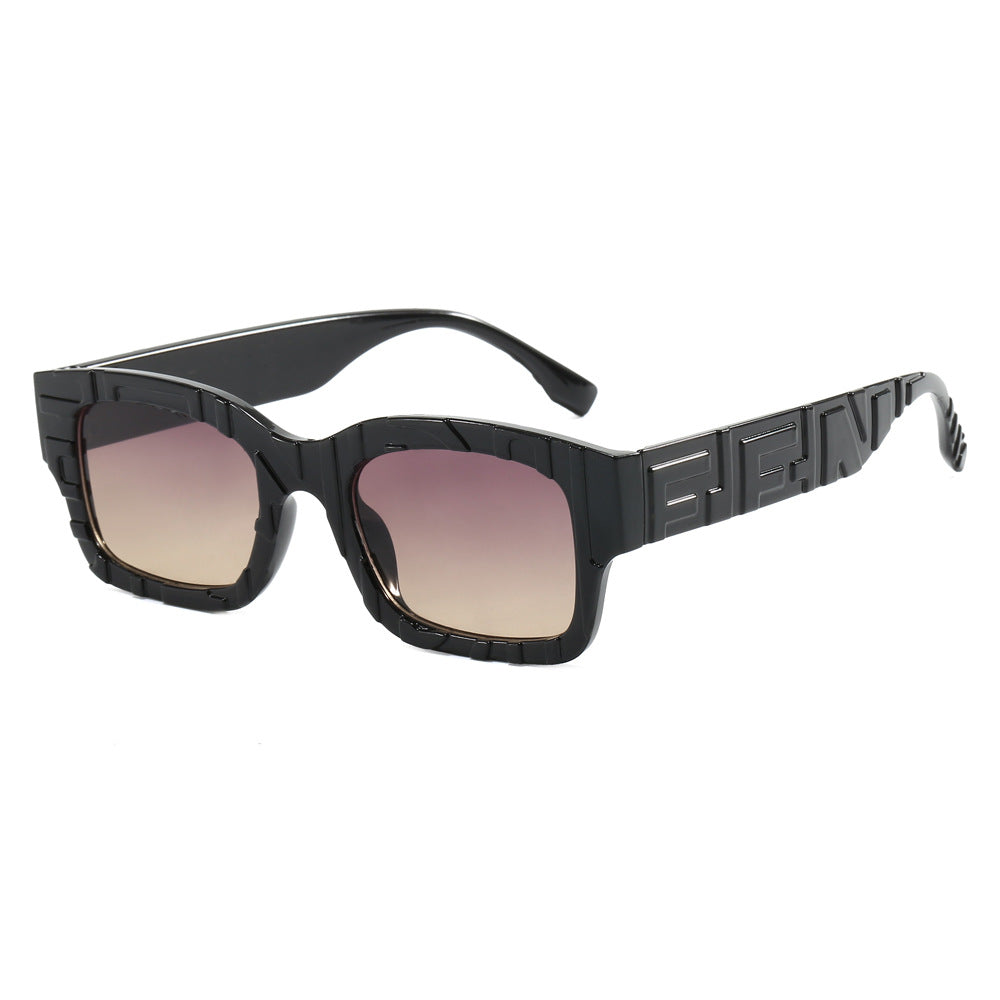 Women's fashionable square sunglasses with textured frame and UV protection Stornfield
