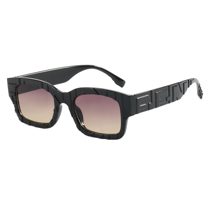 Women's fashionable square sunglasses with textured frame and UV protection Stornfield