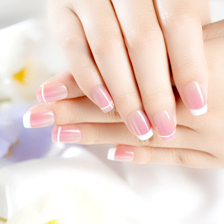 Elegant French Tip Press-On Nails Set Stornfield