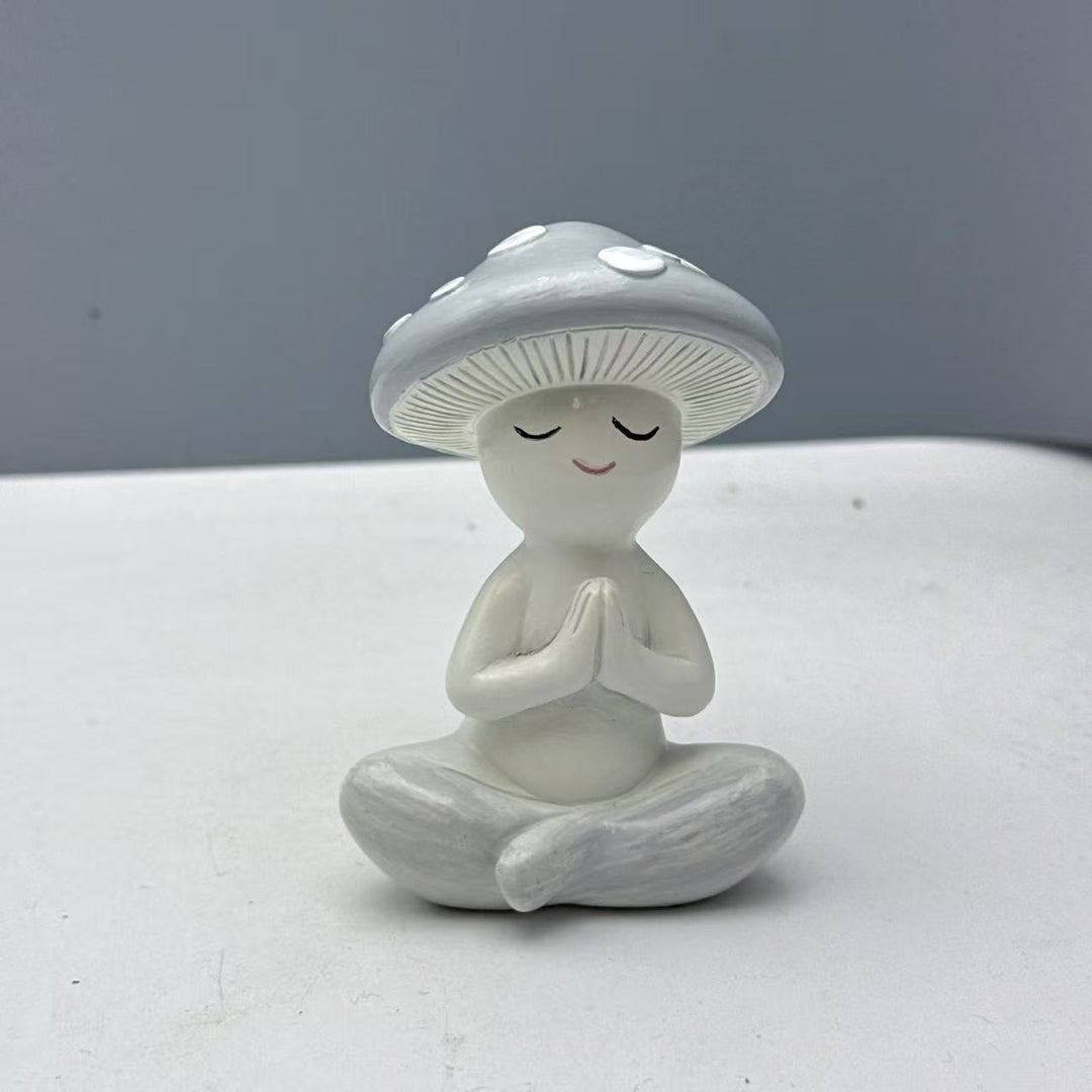 Decorative figure of a meditating mushroom Stornfield