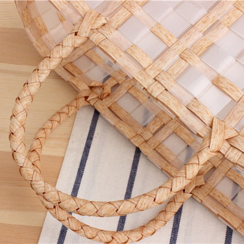 Stylish Transparent Shopping Bag Made of Woven Material Stornfield