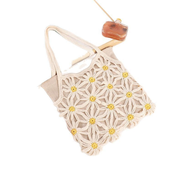 Handcrafted flower pattern shopper bag Stornfield