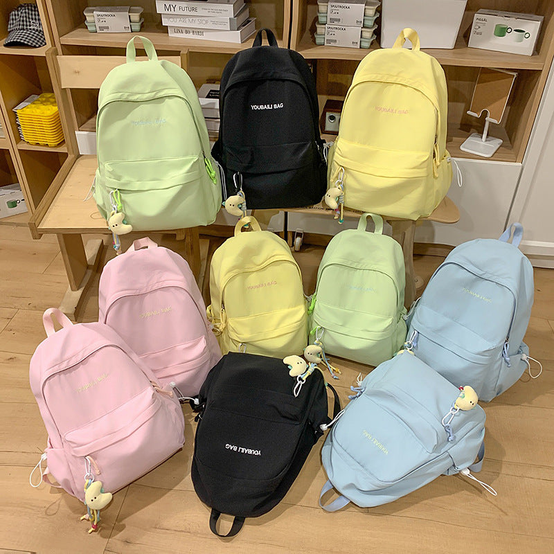 Lightweight Casual Backpack with Decorative Keychain Stornfield