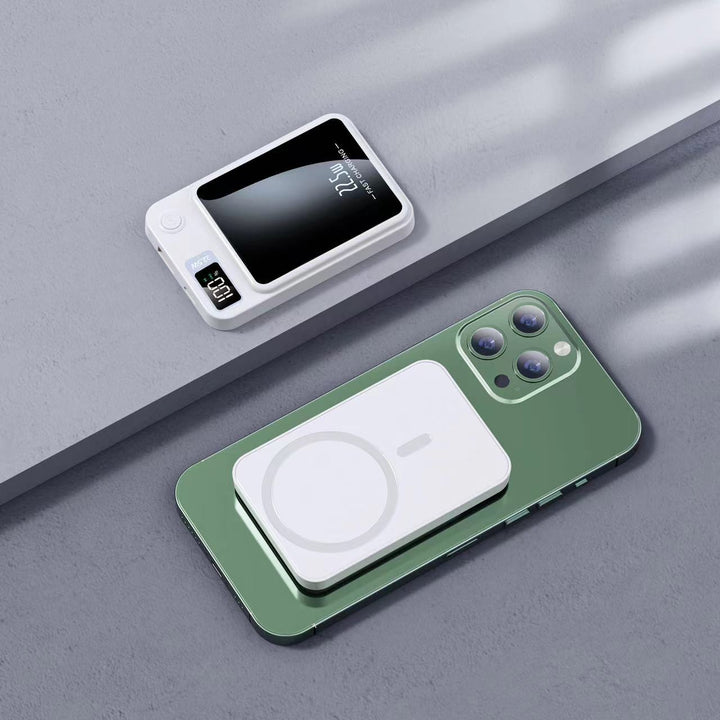 Portable power bank with intelligent LCD display and wireless charging function Stornfield