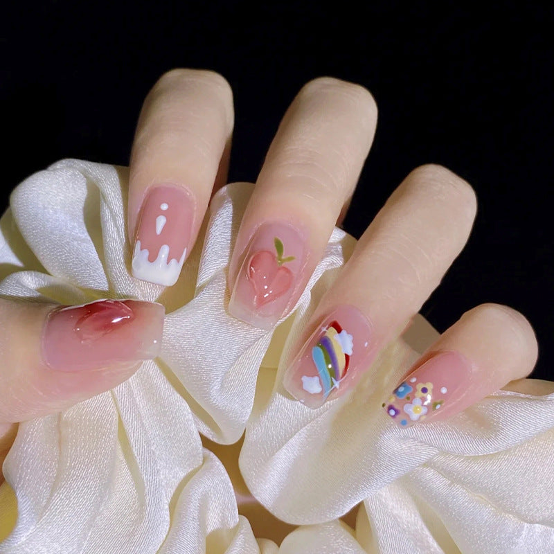 Creative nail art set with colorful fruit motifs and stylish designs Stornfield
