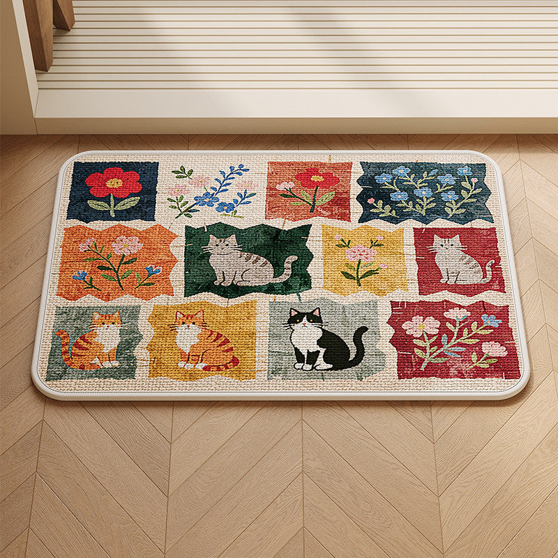 Playful Cartoon-Themed Indoor Mat
