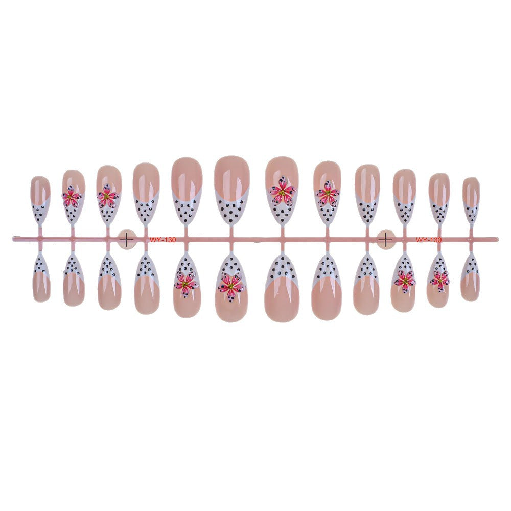 Decorative Floral-Accent Press-On Nail Set Stornfield