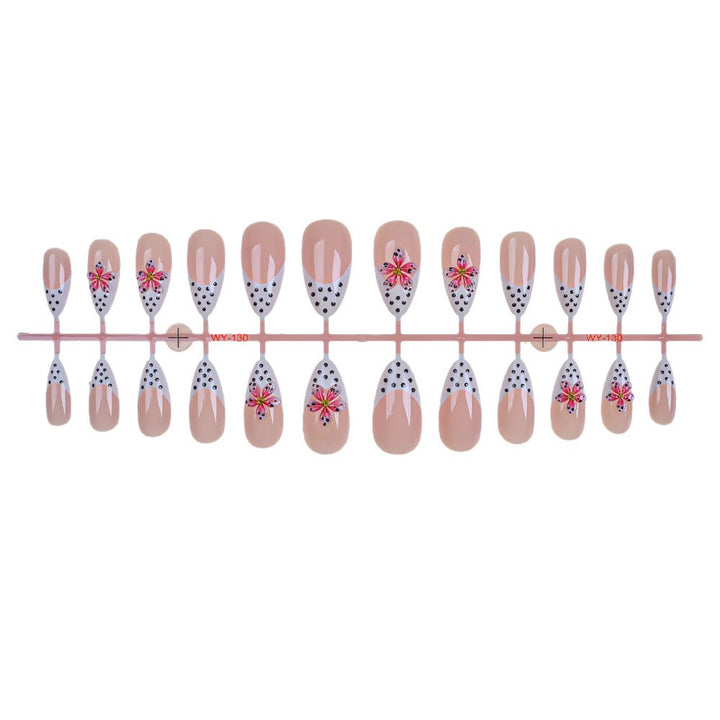 Decorative Floral-Accent Press-On Nail Set Stornfield