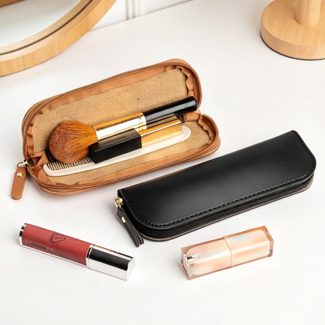 Zippered Leather Pencil Case Stornfield
