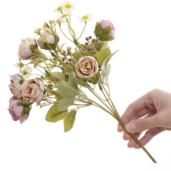 Lifelike Floral Bouquet with Wildflower Accents