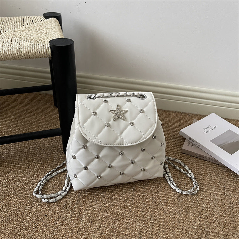 Quilted Star Detail Mini Backpack