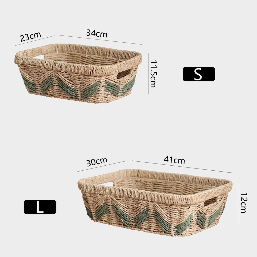 Handmade storage basket with decorative pattern Stornfield