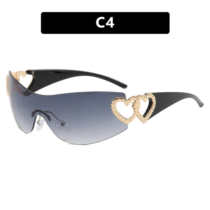 Ladies Fashion Sunglasses with Heart Applications Stornfield