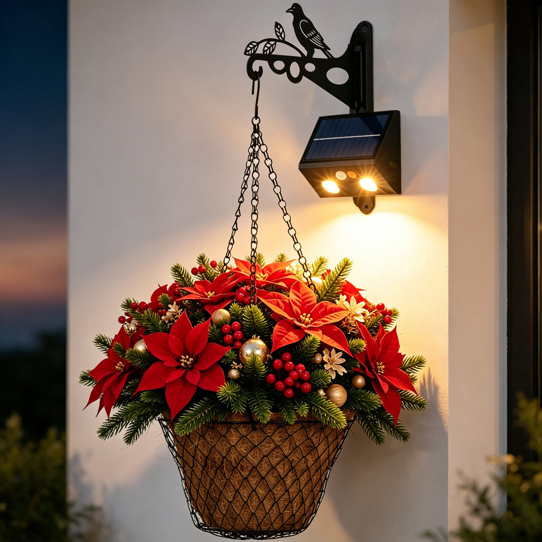 Decorative Solar-Powered Hanging Planter