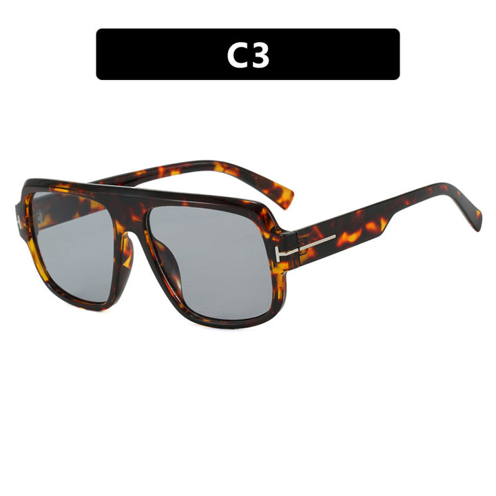 Women’s fashionable square sunglasses with trendy tortoiseshell pattern Stornfield