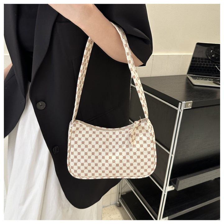 Stylish Checkered Shoulder Bag