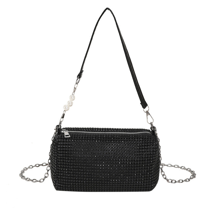 Elegant Crystal-Embellished Evening Clutch