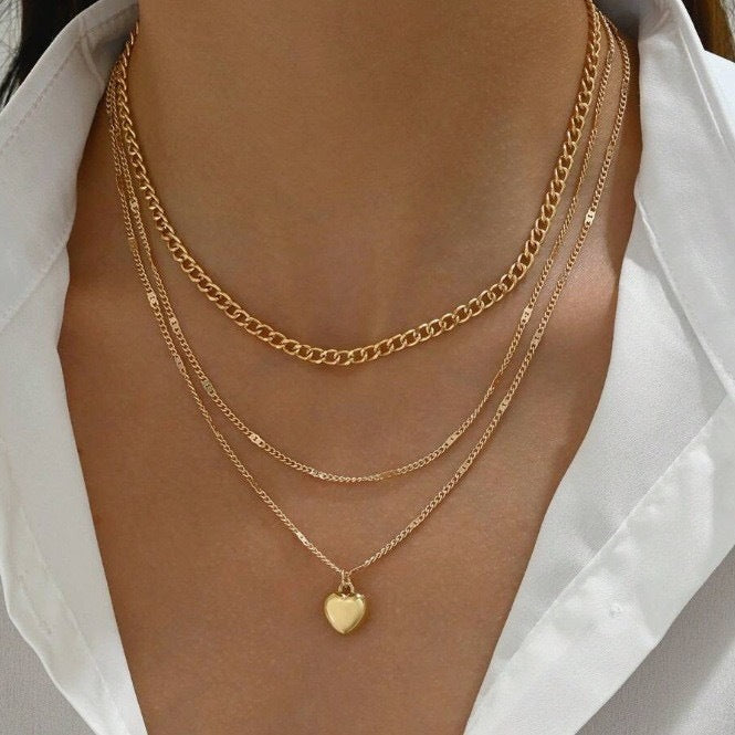 Triple Layered Gold Necklace Stornfield