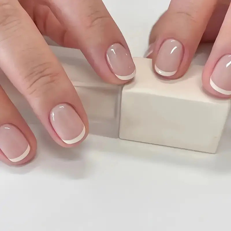 Classic French Tip Press-On Nails Stornfield