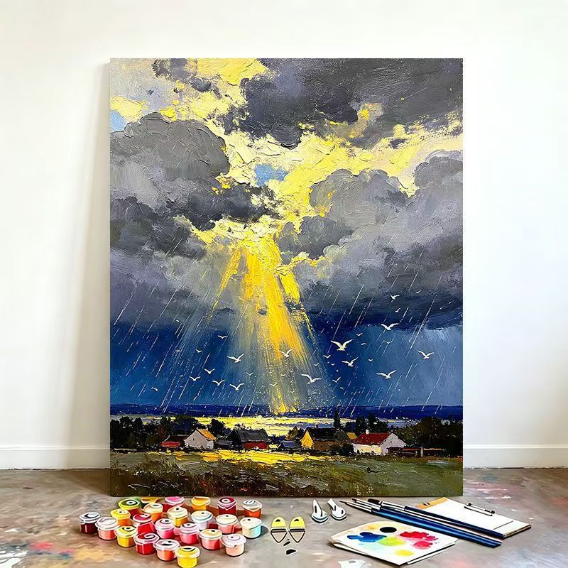 Scenic Rainbow Landscape Paint by Numbers Kit Stornfield