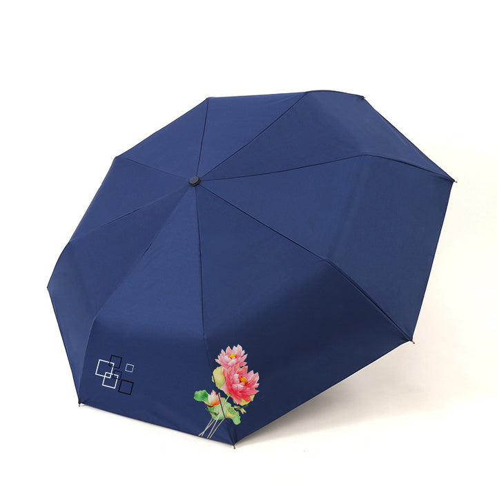 Women’s Folding Umbrella with Elegant Floral Design Stornfield
