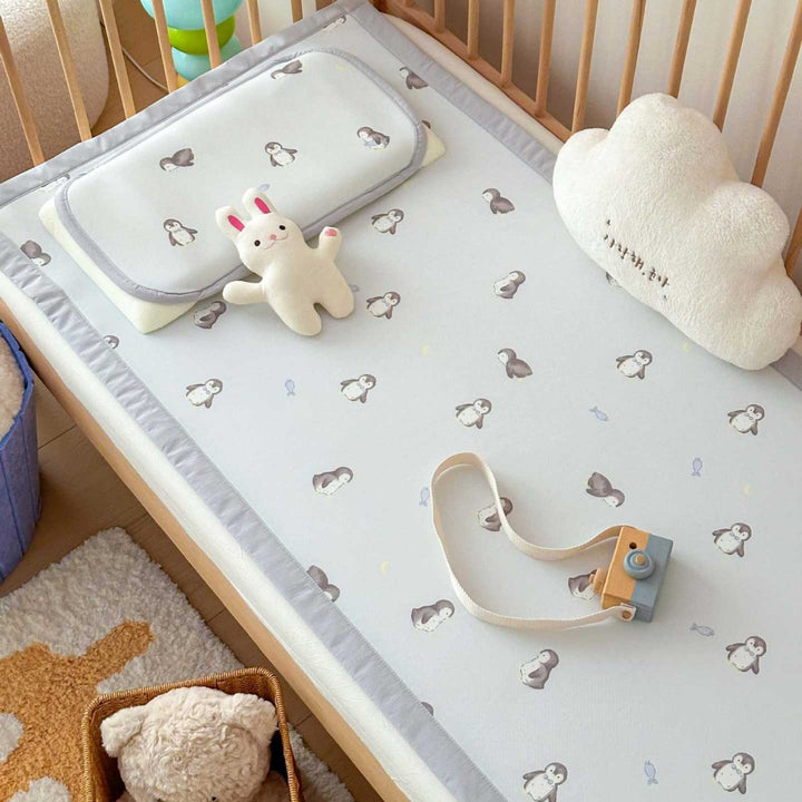 Waterproof Baby Mattress Cover with Cute Dog Prints and Breathable Cover