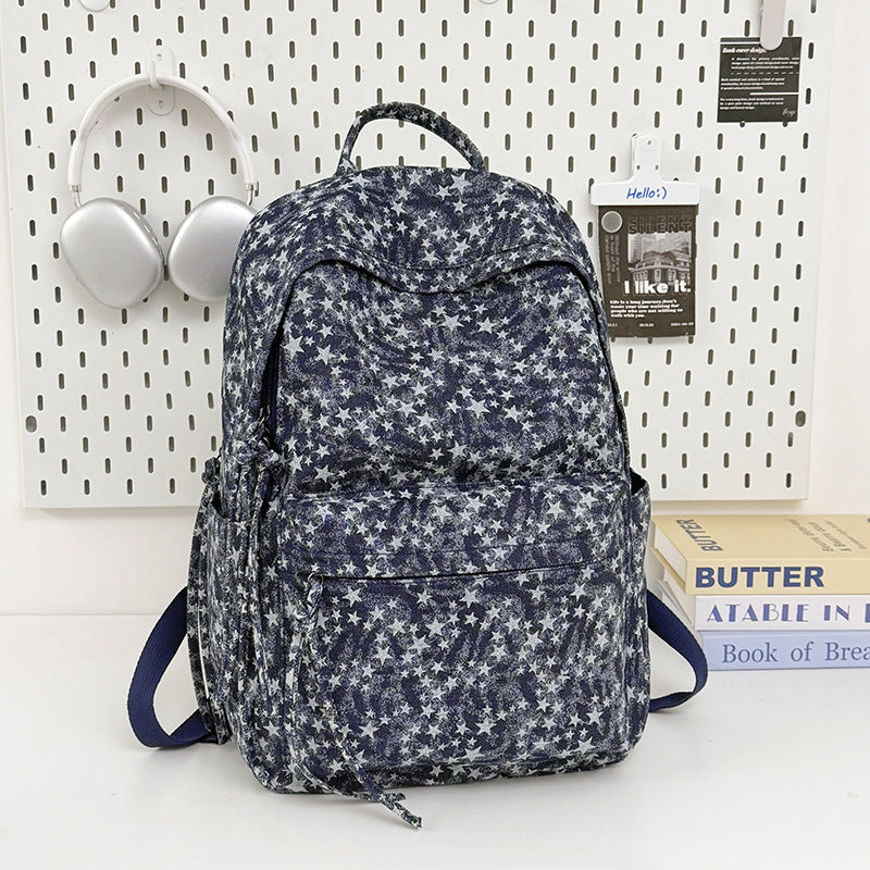 Spacious Star-Patterned Casual Backpack Stornfield