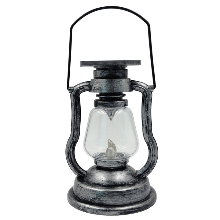 Antique-Style LED Hurricane Lantern With Flickering Flame Effect Glass Globe And Hanging Handle Portable Decorative Lamp Stornfield