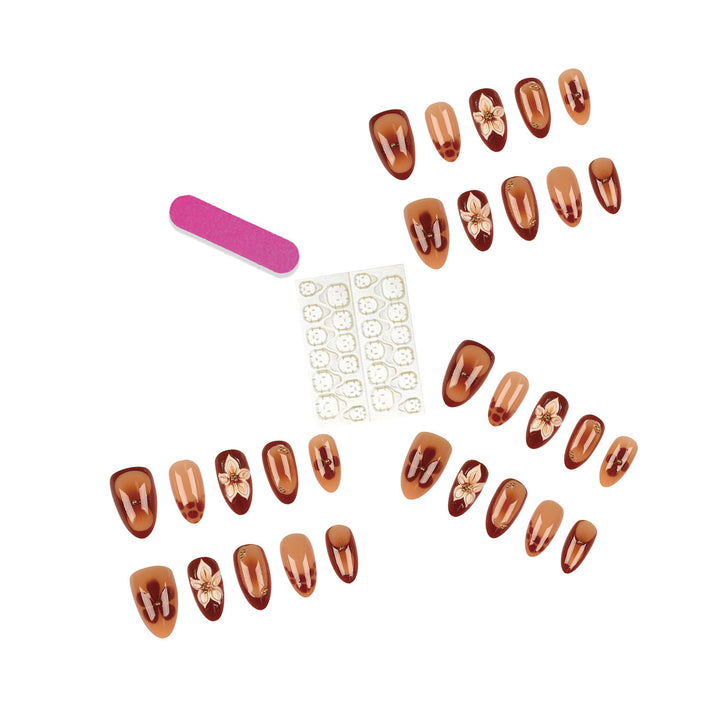 Floral Art Press-On Nail Tips