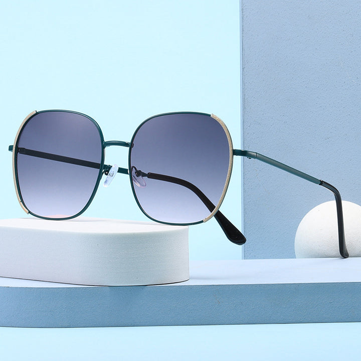 Women's large square sunglasses with high-quality metal frame Stornfield