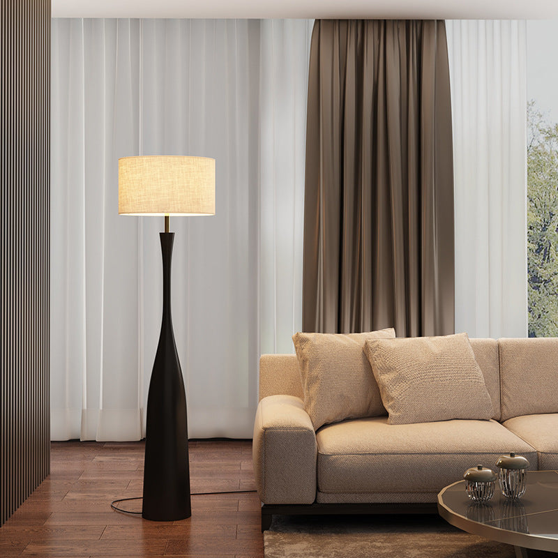 Elegant Sculptural Wooden Floor Lamp