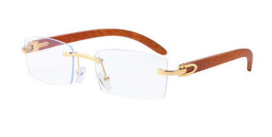 Stylish Wooden-Handled Square Sunglasses Stornfield