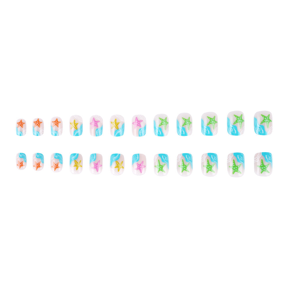 Artistic Beach-Themed Nail Art Stornfield