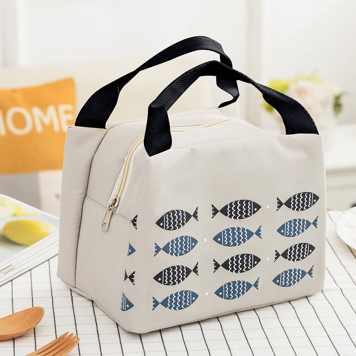 Insulated Lunch Bag with Fish Pattern