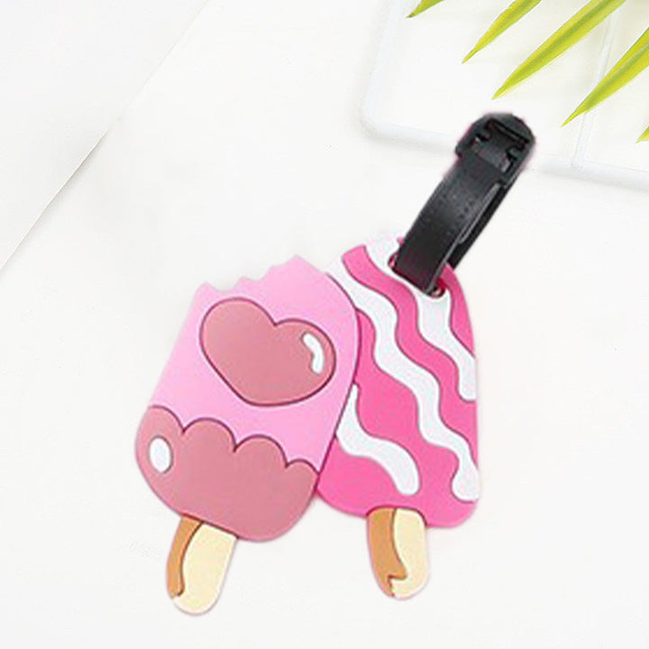 silicone novelty donut luggage tag with adjustable buckle strap and embossed sprinkle design Stornfield