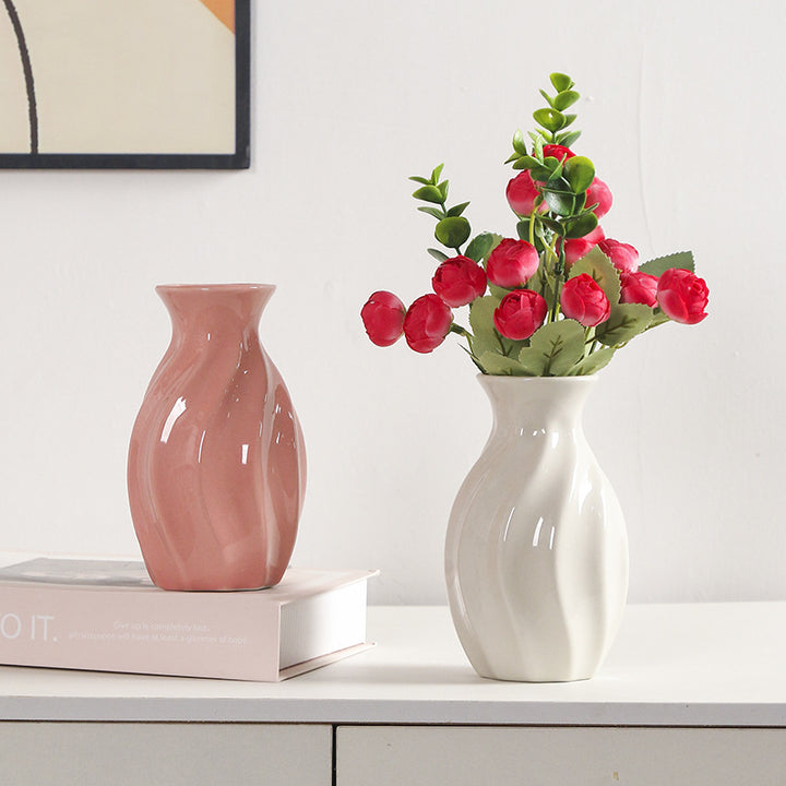 Artistic Swirling Ceramic Flower Vase Stornfeild