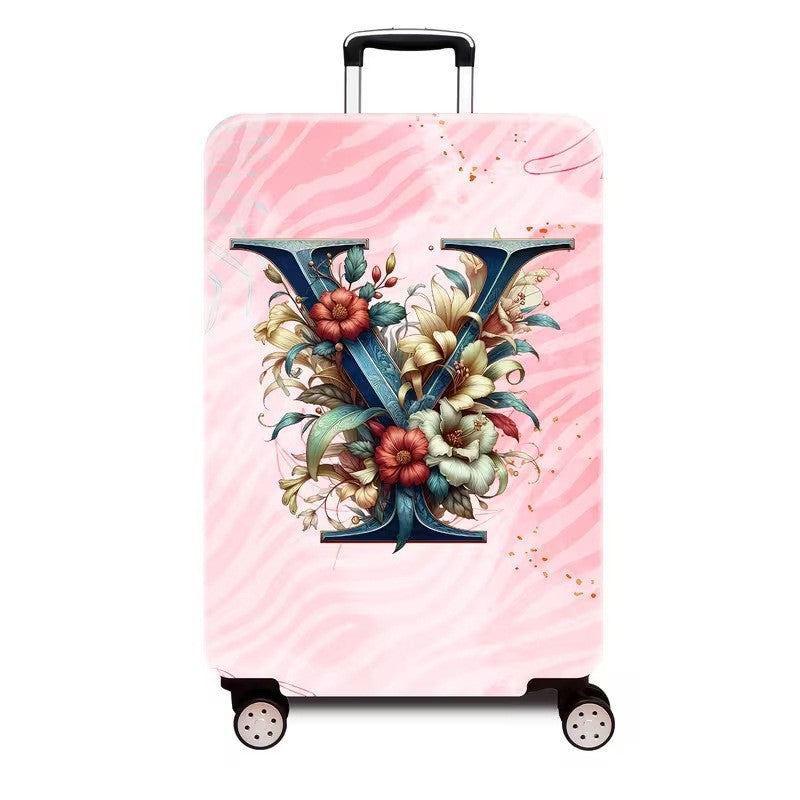 Ladies hard shell suitcase with luxurious floral design Stornfield