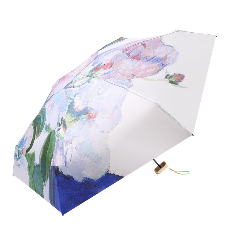 Women's elegant folding umbrella with floral patterns Stornfield