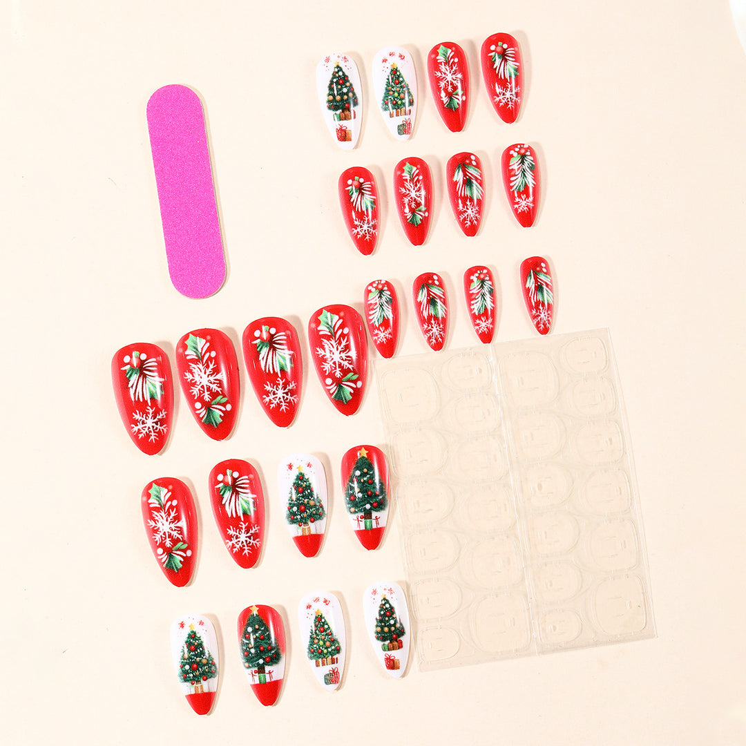 Festive Christmas-Themed Nail Art Extensions Stornfield