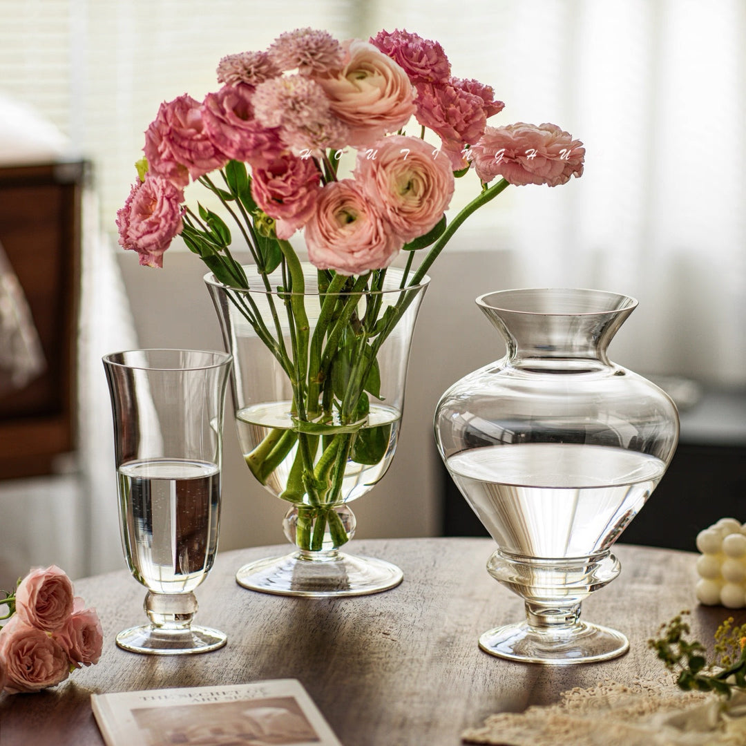 Tall Vintage-Inspired Stemmed Goblet with Pedestal Base Stornfield