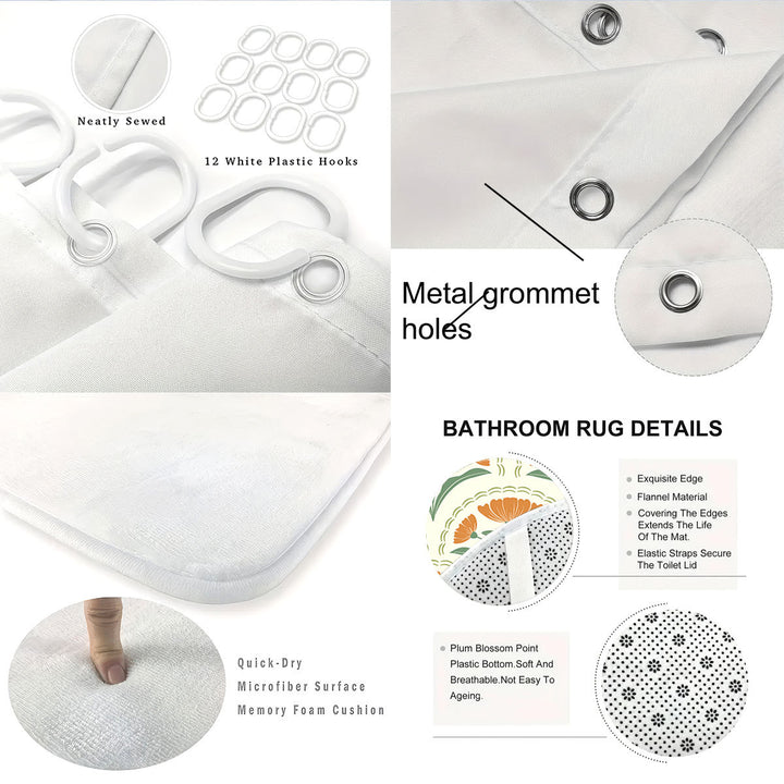 Bohemian-Themed Four-Piece Digital Bathroom Set Stornfield