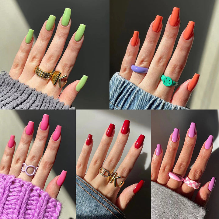 Stylish artificial nails in elegant gloss finish Stornfield